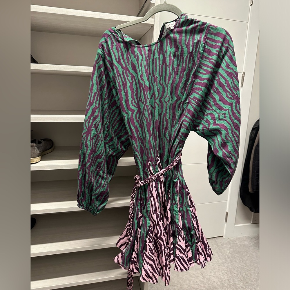 Rhode zebra green/pink Ella Dress - Size S